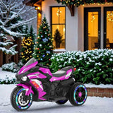 12V Electric Motorcycle for Kids, 3-Wheel Ride On Motorbike, Battery Powered Ride on Toy with LED 36446073