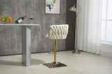 COOLMORE Vintage Bar Stools with Back and Footrest Counter Height Dining Chairs 2PC/SET W153990661