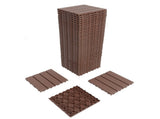 Plastic Interlocking Deck Tiles,44 Pack Patio Deck Tiles,12"x12" Square Waterproof Outdoor All 93144634