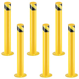 ZNTS Safety Bollard Post, 36 Inch Height Steel Bollards, 3 Inch Diameter Parking Bollard, Yellow Powder 43872630