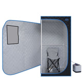 Portable Black Full Size Steam Sauna tentPersonal Home Spa, with Steam Generator, Remote Control, W782109843