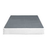 Queen Mattress Foundation 1pc Black Metal Frame with Textured Fabric Cover B011P197730