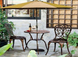 3 PCS Outdoor Bistro Set,Outdoor Patio Set, All-Weather Cast Aluminum Bistro Table Set for Backyard, 68244949