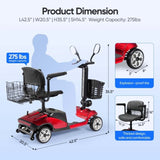 4 Wheel Compact Heavy Mobility with Lights, Battery Powered Electric Mobility Scooter, Electric 22930525