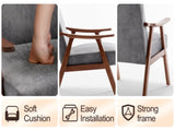 Mid-Century Modern Chair, Living Room Chair with Solid Wood Frame, Accent Chair Extra-Thick W2200P151524