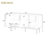 Modern Elegant 4-door Sideboard Gold Metal Handle Buffet Cabinet for Dining Room, Living Room, 38101165