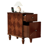 2 Drawer Modern Sofa Side Table, Narrow Side Table, Slim Nightstand for Living Room, Bedroom W2593P289143