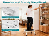 Foldable stool, anti-slip platform and rubber feet, 330-pound capacity sturdy metal foldable stool 47215820