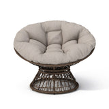 41.5" Ergonomic Wicker Papasan Chair with Cloud Thick Density Fabric Cushion,3-proof Cover,High N723P212569A