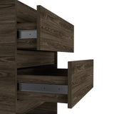 Dresser 43"H, Jewelry Box, Mirror, Single Door Cabinet, Two Drawers, Dark Walnut B097132971