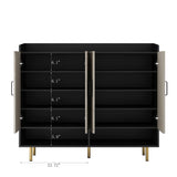 Sideboard,Shoe Cabinet with 4 Doors Large Modern Shoe Storage Organizer Cabinet with Adjustable W1321P179526