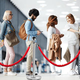 4Pcs Stanchions and Velvet Ropes,5 ft Red Velvet Rope Red Carpet Ropes and Poles Crowd Control 52236541