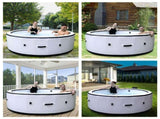 Large tub for 4 to 6 People, Portable Outdoor spa with 150 airjets and 1 Thermal Cover Massage 25339527