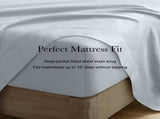 4 Pieces Queen Sateen Sheet Set,Blue B035P381320