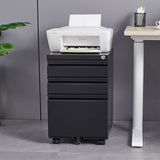 3-Drawer Mobile File Cabinet with Lock, 5 Wheels ,Cold Rolled Steel Fully T3625P495548