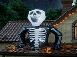 6ft Half-Skull Inflatable Decoration with 3 LED Lights, Black and White, 1000mA, 12V 33085710