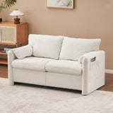 003-Modern Loveseat Sofa 2-Seater - Plush Chenille Fabric Couch with High-Density Foam Cushions, 60" W2636P232358