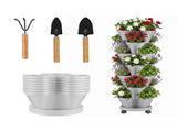 7Tier Vertical Stackable Planter with Rolling Casters, SpaceSaving Stacking Tower with Drainage 80559699