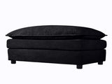 Luxury Chenille Ottoman with Double-Layer Cushion, 35.43" Upholstered Footrest, Sturdy Wooden Frame, W3163P269211