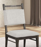 Modern Dark Walnut 2pc Side Chairs Upholstered Seat Polyester Rubber wood Dining Room Furniture B2741P320862