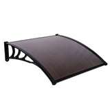 100 x 100 Household Application Door & Window Rain Cover Eaves Canopy Brown & 99785343
