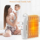 Oil Filled Radiator Heater, 600W Portable Electric Space Heater with Adjustable Thermostat, Overheat 42175871