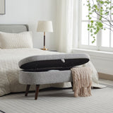 S02 Basics Upholstered Storage Ottoman and Entryway Bench GREY W1805P178791