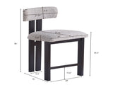 26.5'' Stylish Round Stools with Low Back - Comfortable Upholstered Seat & Black Metal Frame for N780P236628G