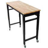 Workbench - 48" Wide Rolling Workbenches for Garage - Adjustable Height, Workshop Tool Bench, Metal W465P191424