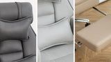Swivel Ergonomic Office Chair, Technology Leather High Back Office Chair with Lumbar Support W2367P181248