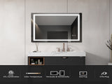 36*28 LED Lighted Bathroom Wall Mounted Mirror with High LumenAnti-Fog Separately ControlDimmer 24559515