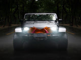 Halloween Front Grille Grid Grill for 2007-2017 Jeep Wrangler Rubicon Sahara Sport JK/JKU, Matte W2801P230186