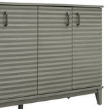 TREXM Sideboard with 4 Door Large Storage Buffet with Adjustable Shelves and Metal Handles for GL-WF310444AAE