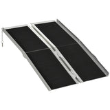 ZNTS 4' Threshold Ramp,Portable Wheelchair Ramp,Carpeted Foldable Handicap Ramp 03178535