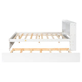 Full Bed with Trundle,Bookcase,White W50446124