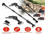 2-in-1 Cordless Pole Saw, Brushless Mini Chainsaw Cordless with Pole, 2 Pack 21500mAh Batteries 70458939