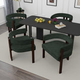 COOLMORE Modern Accent Chair Teddy Upholstered Armchair with Open Back 3 Legs Barrel Dining Chair W395P233455