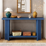 U_STYLE Vintage-Inspired and Ash Wood Veneer ConsoleTable with T-Leg Design,Suitable for N711P241289V
