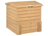 33 Tall Solid Wood Composter with Easy Top & Bottom Access, Decorative Compost Bin for Garden Waste 00889107
