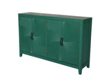 59"Green Accent Cabinet with 4 Doors, Mid Century Modern Pantry Wood Buffet Media W2295P294587