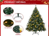 7 ft Snow-Tipped Artificial Tree with 150 Warm White LED String Lights and Remote, Indoor 40762200