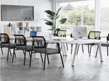 1 Pack Mesh Back Stacking Arm Chairs, Guest Reception Chairs, Ergonomic Office Chair with Armrests, 44280197