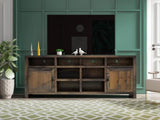 Joshua Creek 84 inch TV Stand Console for TVs up to 95 inches, No Assembly Required, Barnwood Finish GL-B108P160172