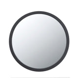 20" x 20" Circle Wall Mirror with Wooden Frame and Black Finish, Wall Mirror for Living Dining W2078124341