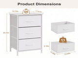 Fabric Storage Drawer Bedroom Dresser, Fabric Dresser for Closet, 3 Fabric Dresser with 46157604