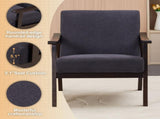 Medieval-inspired modern armchair with high back upholstered chair, solid wood legs, W2989P382766