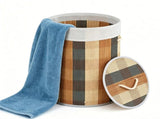 13.2 Gallon Bamboo Laundry Hamper with Lid & Removable Liner, Collapsible Dirty Clothes Basket with 48617882