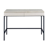 Natural and Black Writing Desk with 2 Drawers B062P184551