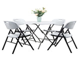 4pcs 47*54*84cm Garden Plastic Folding Chair White 62926515