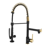 Commercial Kitchen Faucet with Pull Down Sprayer, Single Handle Single Lever Kitchen Sink Faucet W1932P155963